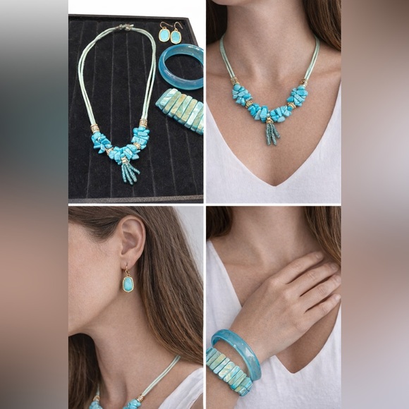 Source Unknown Jewelry - Source Unknown Turquoise Necklace Set
